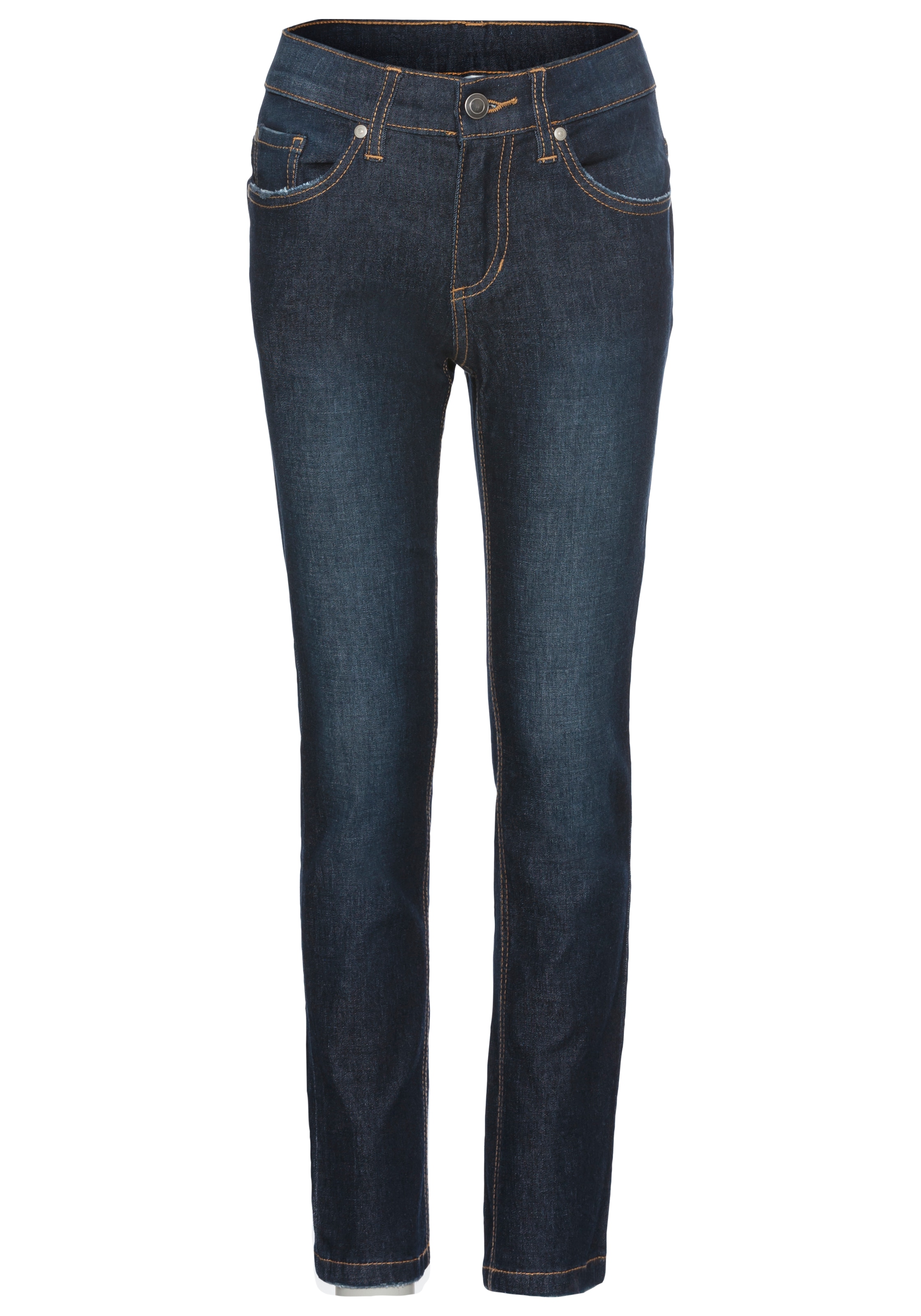 DELMAO Stretch-Jeans »Straight-fit Jeans für Jungen«, elastisches Material,  Used-Look-Waschung,  niedrige Leibhöhe