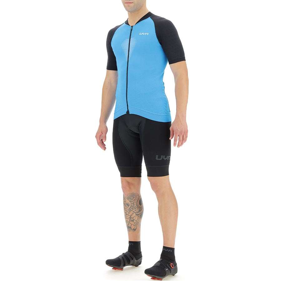 UYN Granfondo Fietsshirt Korte Mouwen Blauw/Grijs Heren