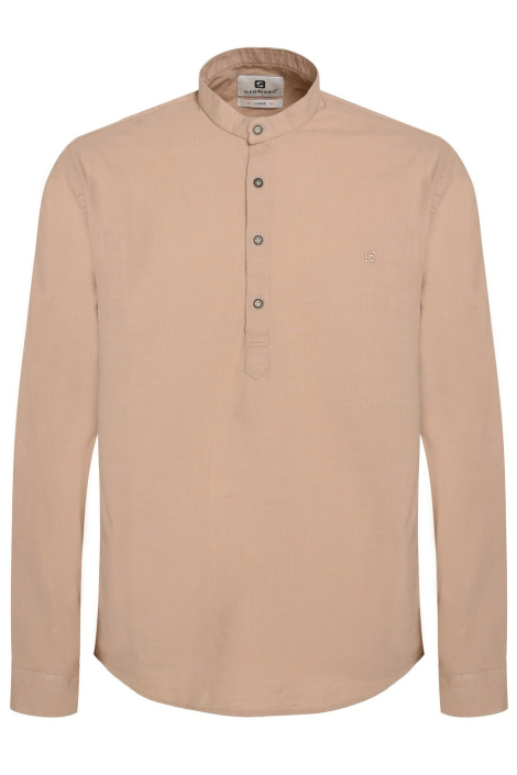 Gabbiano camel heren overhemd