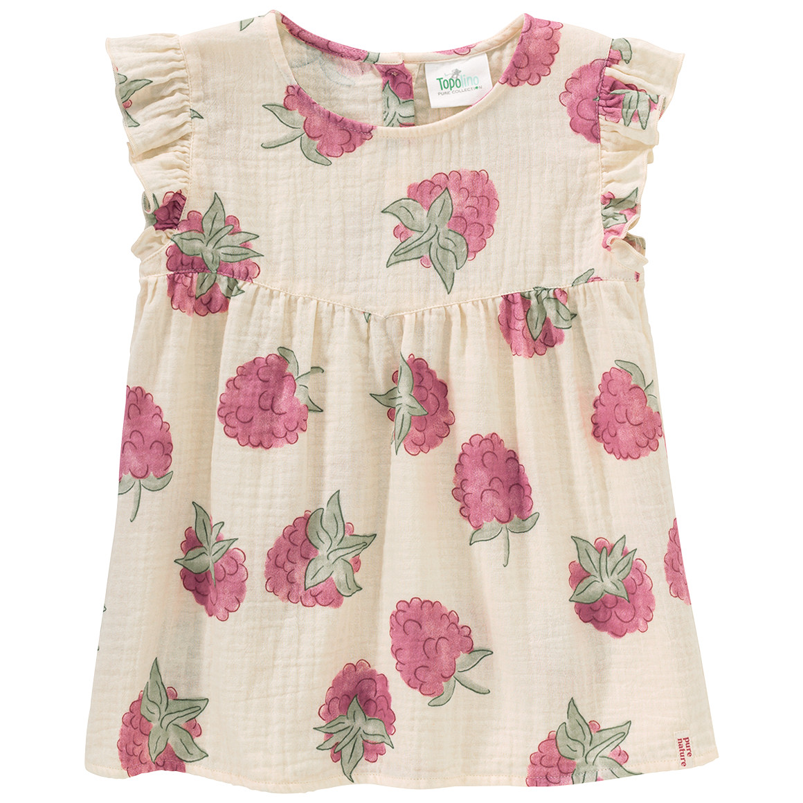 Topolino Pure Collection Mädchen T-Shirt aus Musselin creme