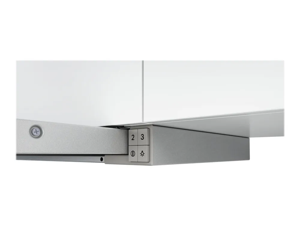 Bosch Hood DFT63AC50 Series 4 Telescopic, Energy efficiency class D, Width 60 cm, 368 m³/h, Mechanical, Silver, LED