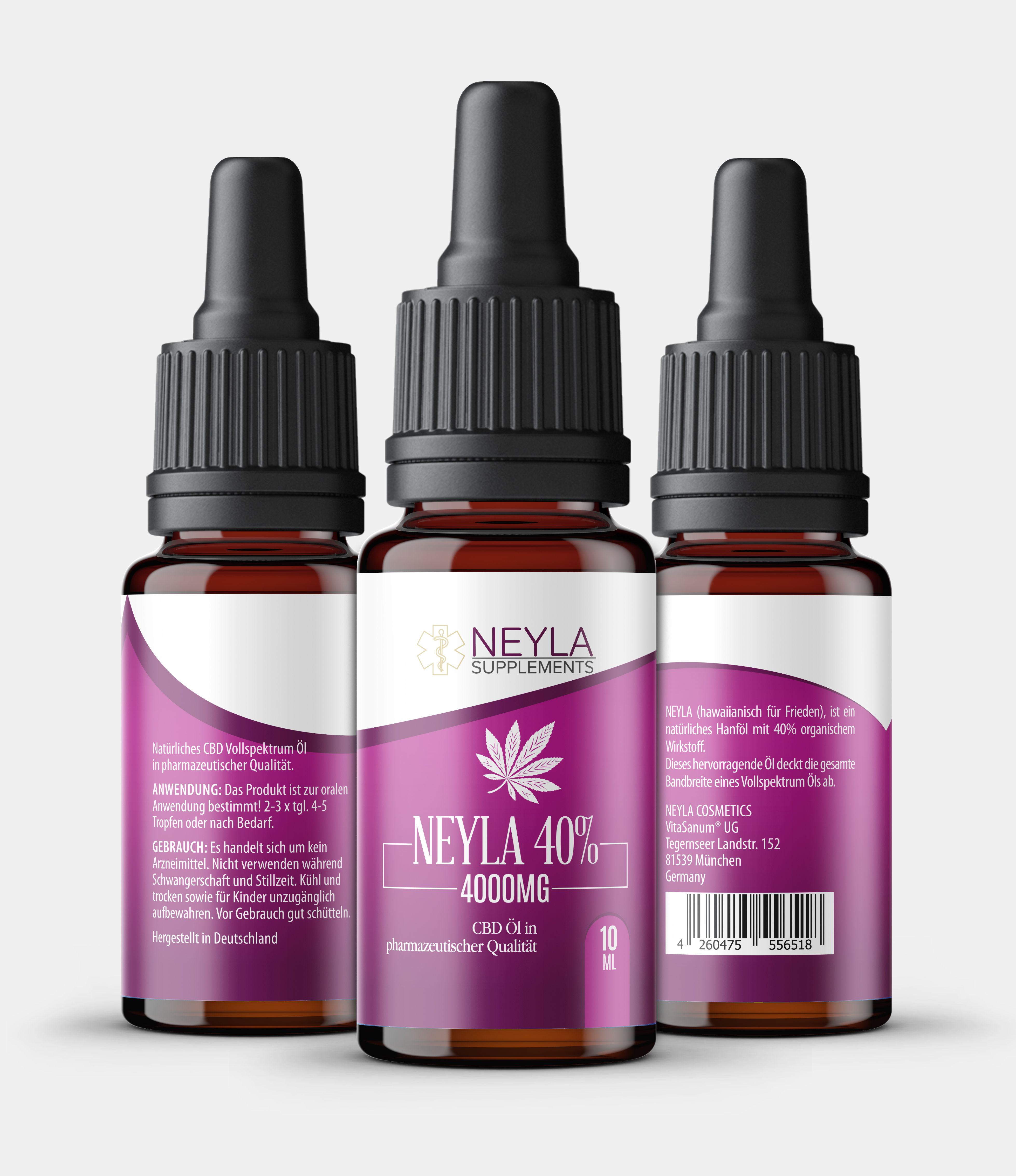 Neyla Cosmetics - Vollspektrum CBD Öl 40%
