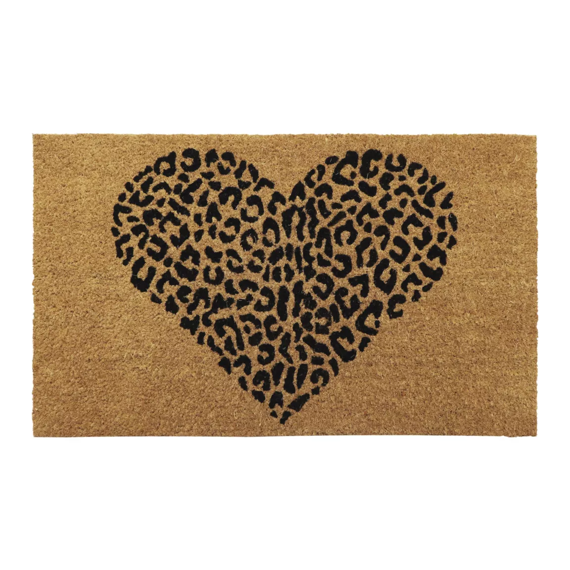 Paillasson Coco (45 x 75 cm) Leopard Noir
