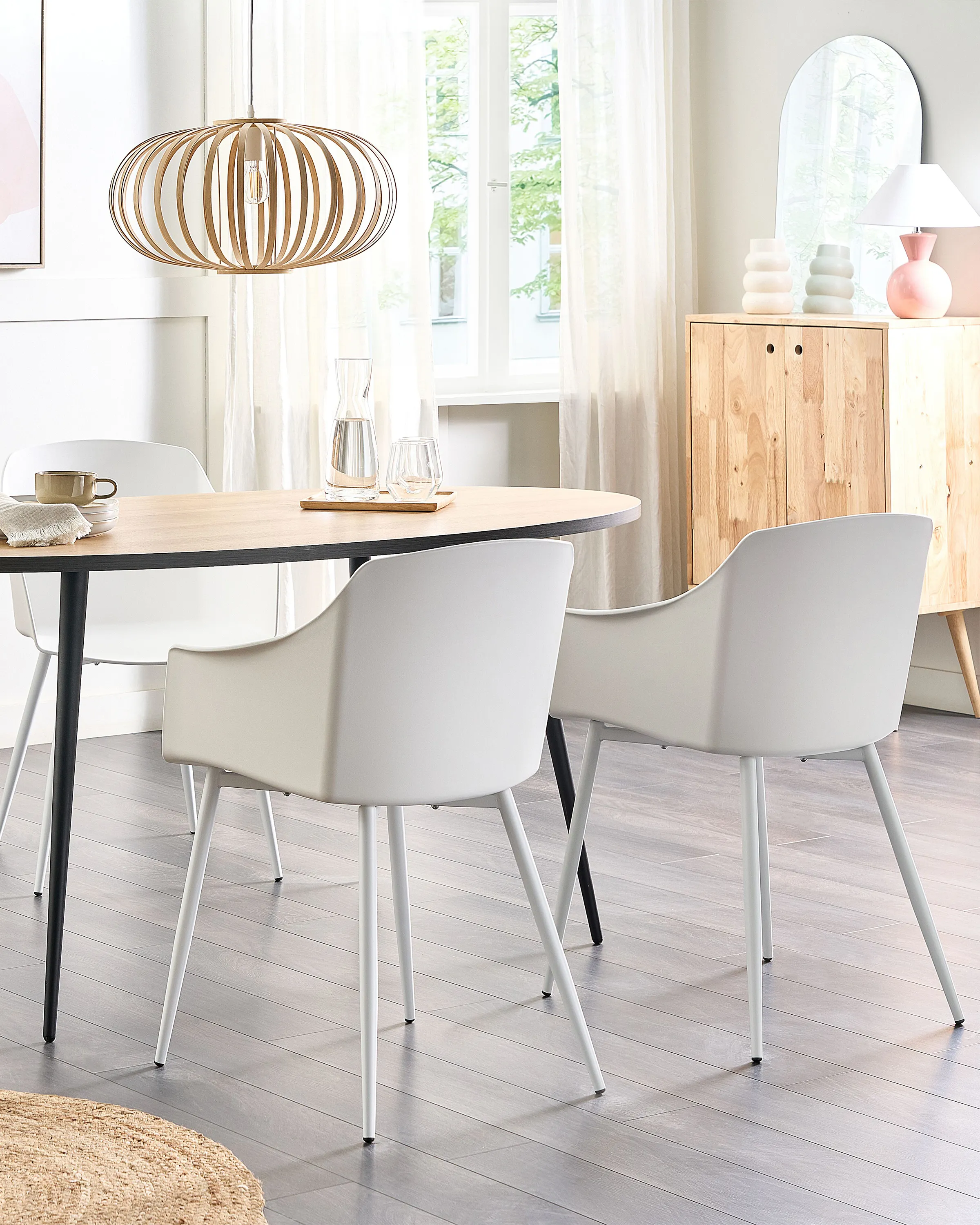 Set van 2 eetkamerstoelen FONDA Wit