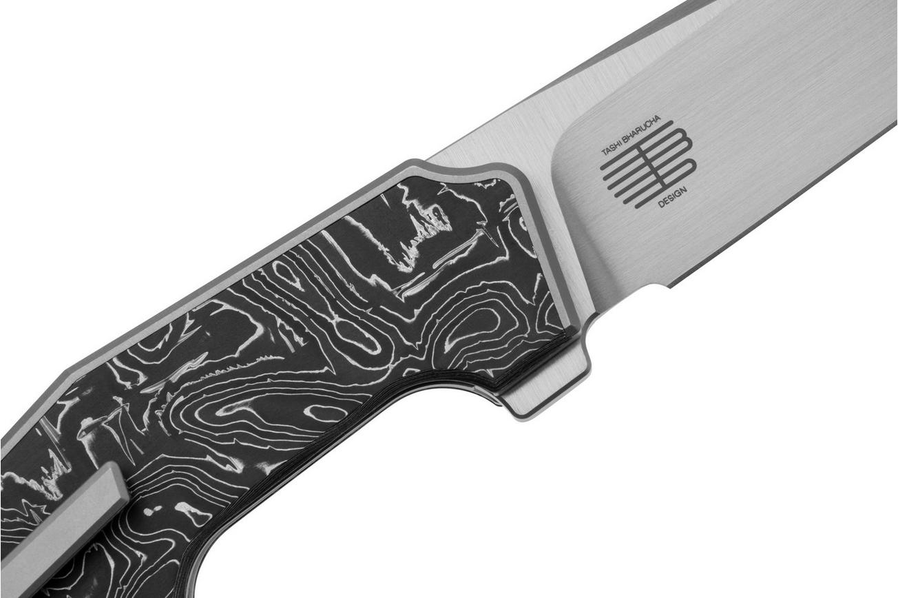 WE Knife OAO One And Only WE23001-1, Satin CPM 20 CV, Gray Titanium Aluminium Foil Carbon Fiber, zakmes