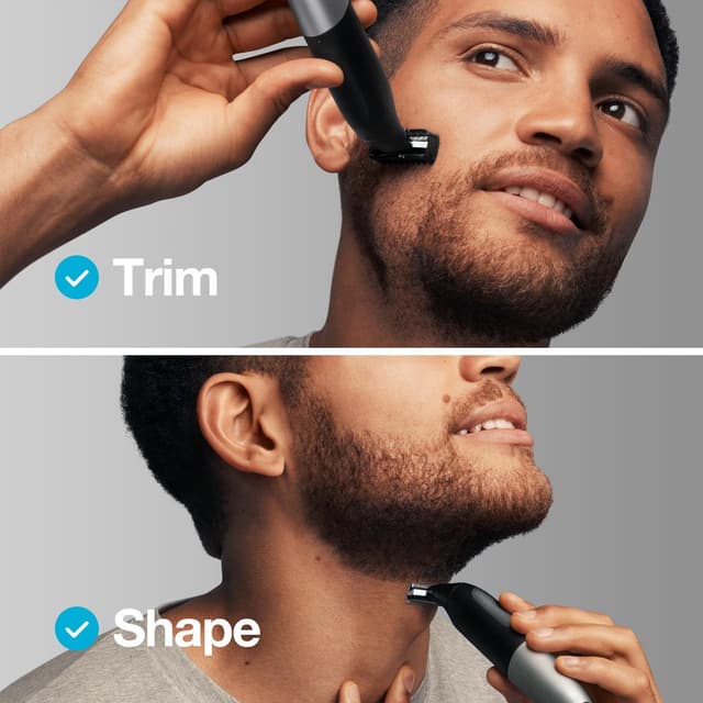 Braun skægtrimmer XT5100 Driftstid (maks.) 50 min., Indbygget genopladeligt batteri, Sort/sølv, Trådløs eller med ledning