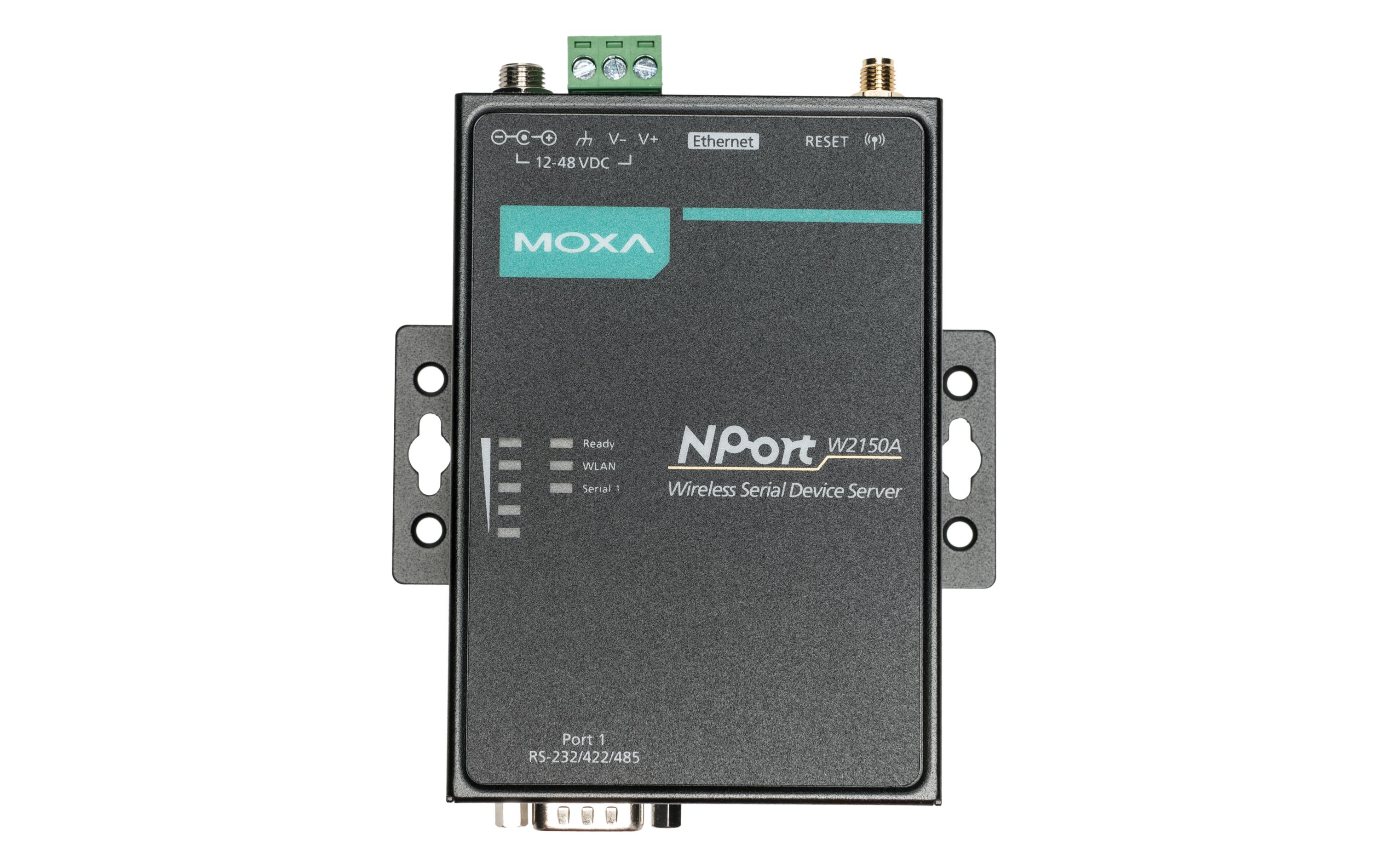 Serieller Geräteserver NPort W2150A<br>Wireless-Geräteserver mit 1 RS-232/422/485-Port