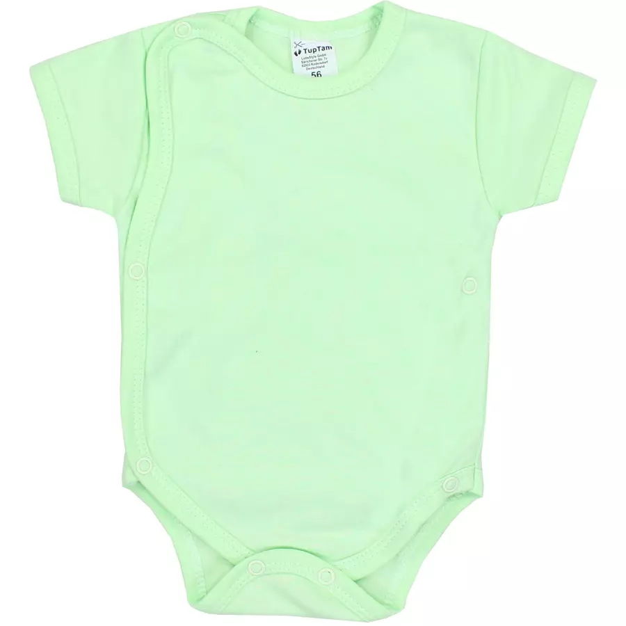 TupTam Baby Jungen Kurzarm Wickelbody 5er Set blaugrau
