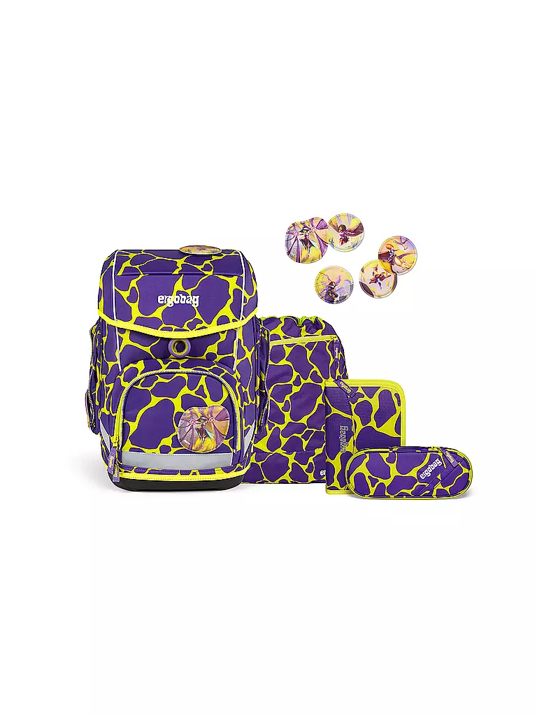 ERGOBAG Schultaschen Set 5tlg CUBO Lumi SuBärkraft  lila