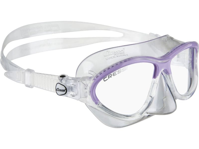 CRESSI Tauchmaske Moon Kinder Klar/Lila Schwimmbrille für Kinder