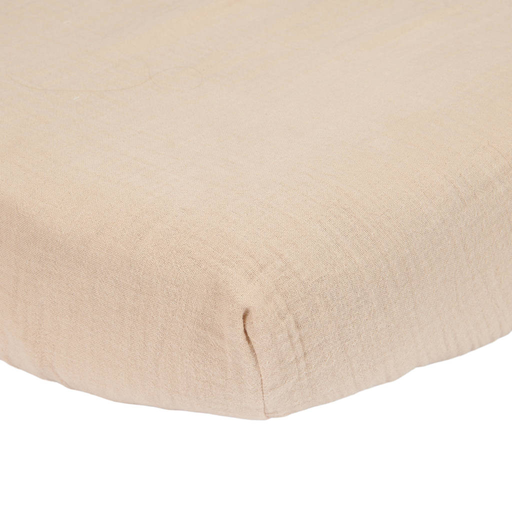 katoen hydrofiel wieghoeslaken Beige