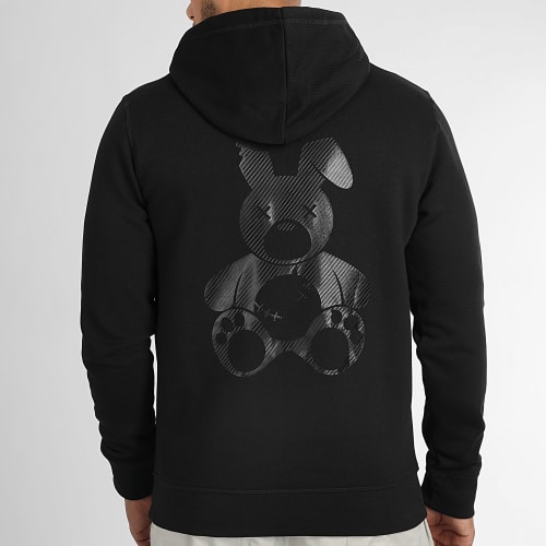 Sweat Capuche Carbone Lapin Noir