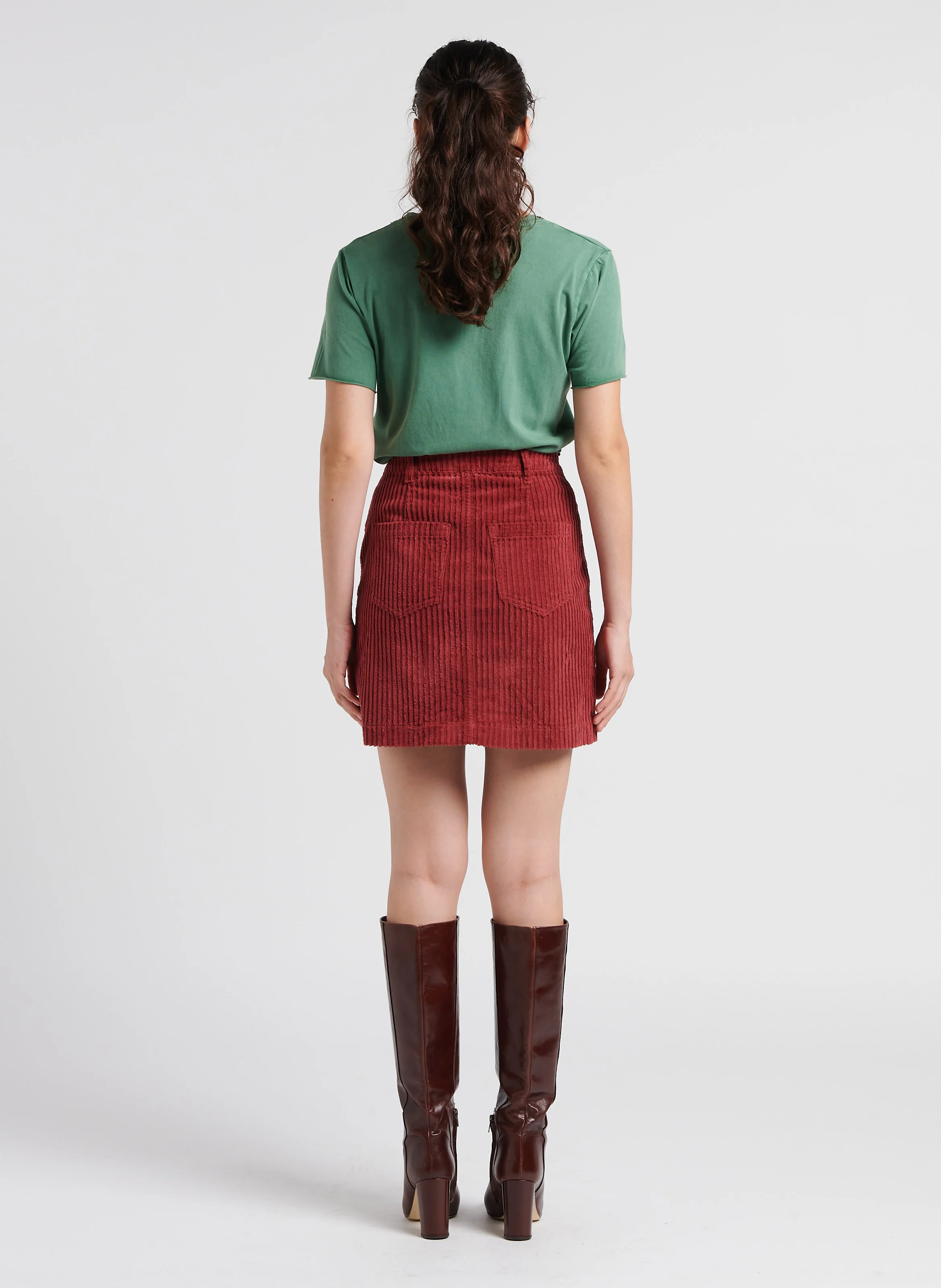 TIZIA - Tee-shirt col rond en coton bio | Vert