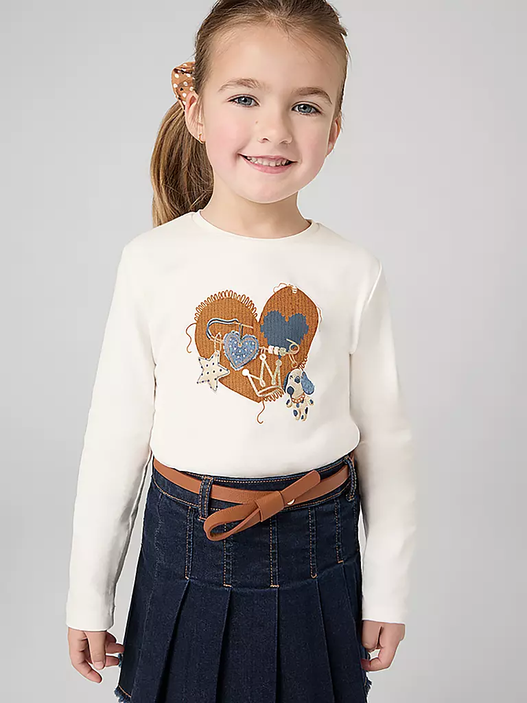 MAYORAL Mädchen Set 2-teilig Langarmshirt und Haarband creme