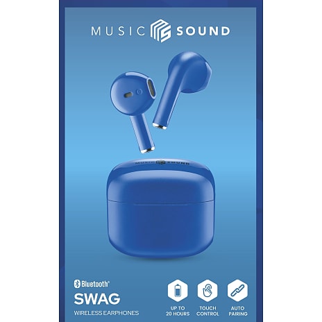 Music Sound Swag TWS trådløse in-ear høretelefoner - blå