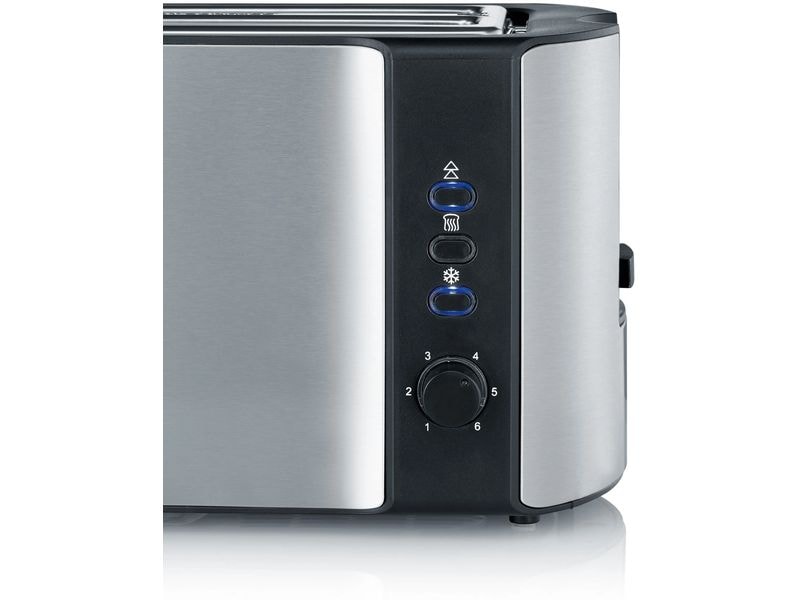 Severin Toaster AT 2590 Schwarz/Silber Automatik-Langschlitztoaster