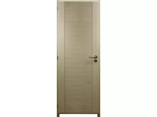 Bloc Porte Paulownia H204 X L73 Poussant Droite Cotes Tableau + Poignée Gd Menuiseries