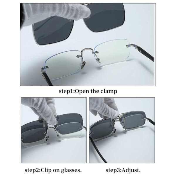 Flip Up Metal Clip-on solbriller Flip Up Black