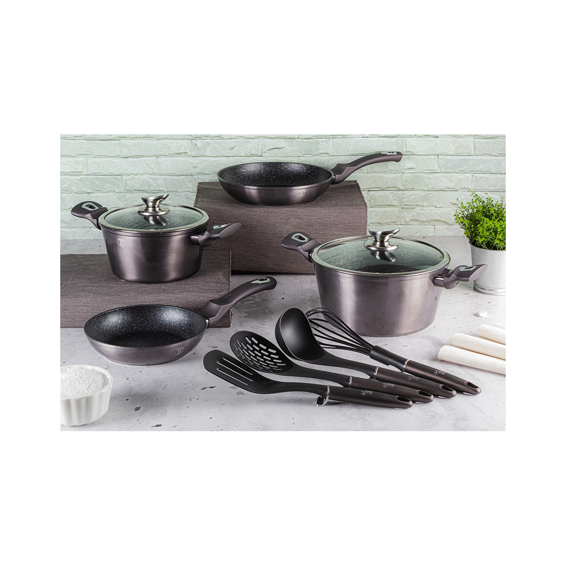Berlinger Haus 10- teiliges Kochgeschirr-Set Metallic Line Carbon Pro Edition