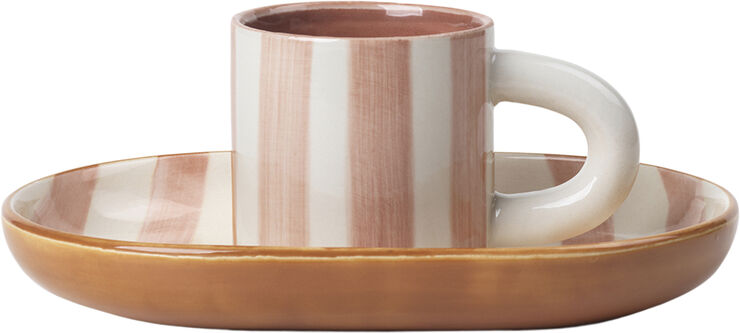 ferm LIVING Milu Snack Set - Rose Striber/tern
