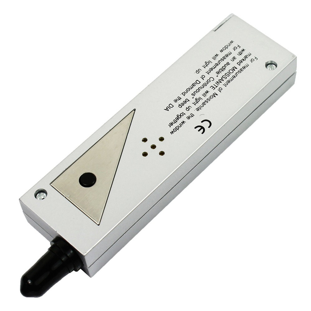 Moissanit Edelstein Tester Prüfer mit LED Display (Batteriebetrieben) - Silber