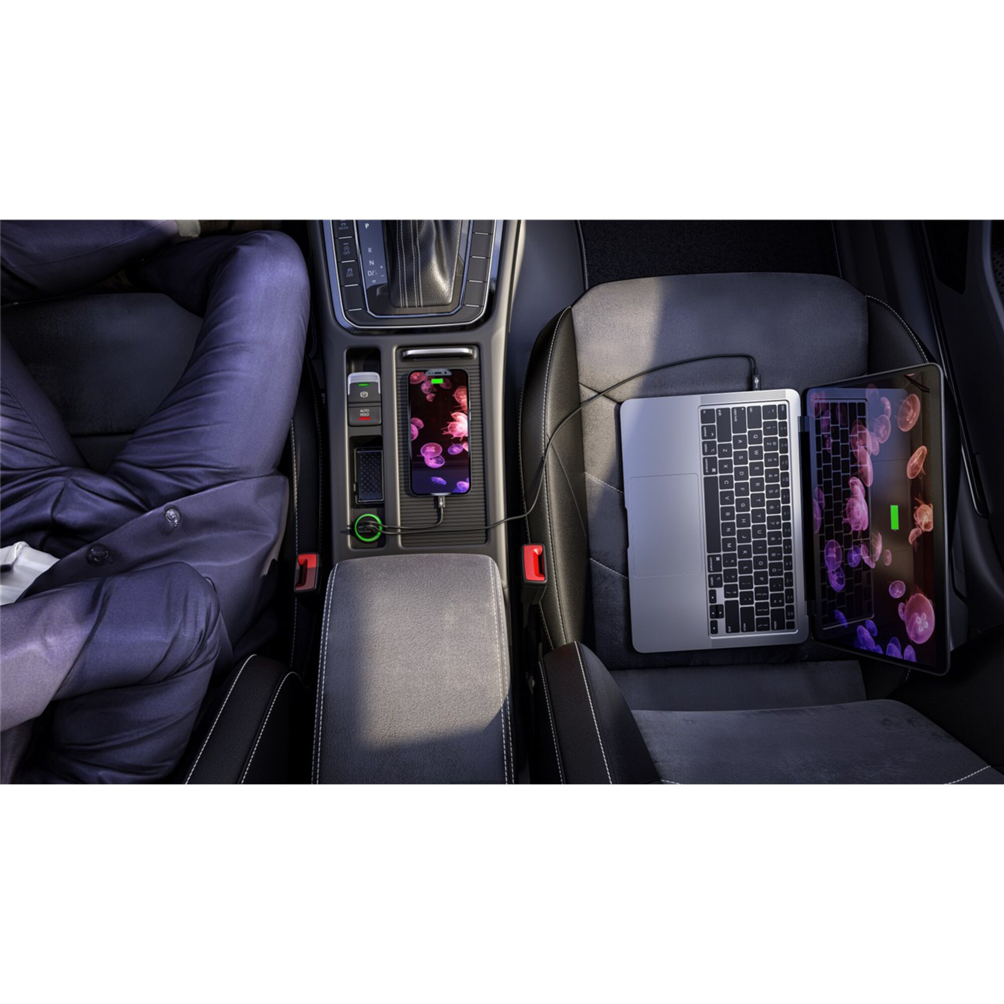 goobay Ladegerät Dual-USB Auto-Schnellladegerät 45 Watt, PD