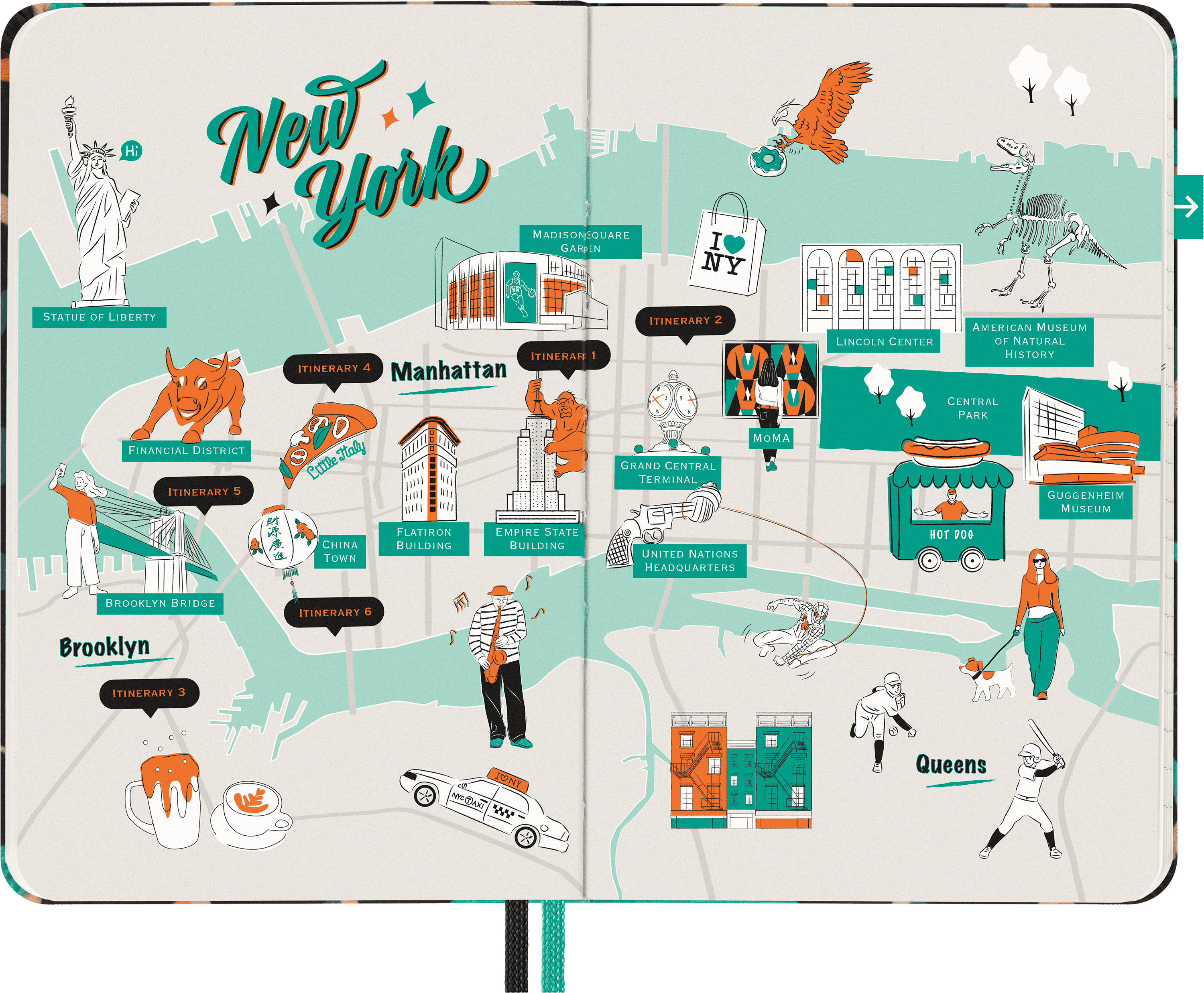 New York Travel Guide LUXE x Moleskine New York City Notebook, Hard Cover