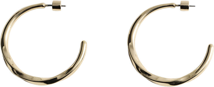 MANGO Twisted hoop earrings Gold