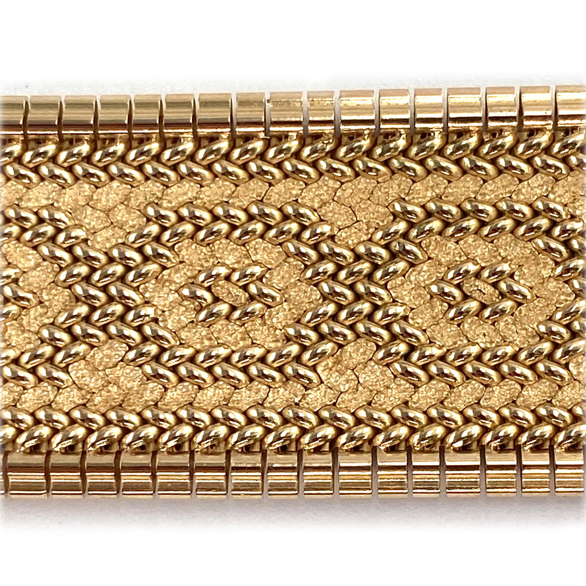 Bracelet d'occasion or 750 jaune maille fantaisie 19 cm