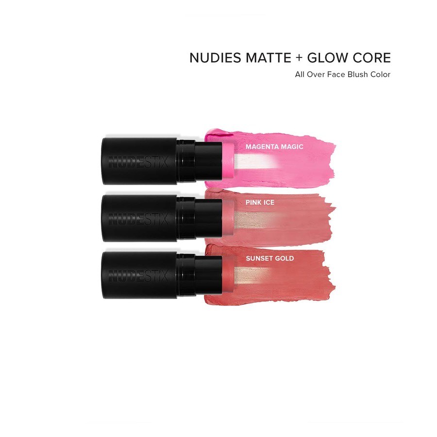 Nudestix Nudies Matte + Glow Core All Over Face Blush Color Magenta Magic 5g