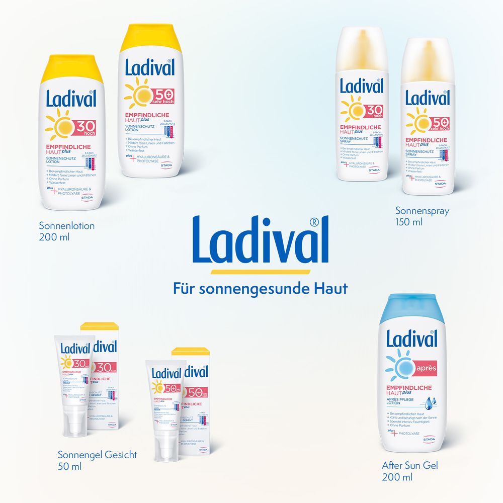 Ladival® Empfindliche Haut plus pflegende Sonnenschutz Lotion LSF 30 mit Hyaluronsäure & Photolyase