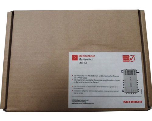 Kathrein multiswitch 5 tot 8 F-connectoren geïntegreerde voeding EXR 158 20510012