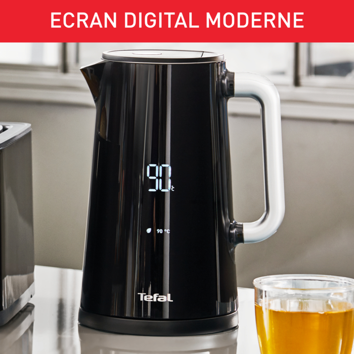 Bouilloire SMART'N LIGHT noire, écran numérique, 1,7L , 5 températures