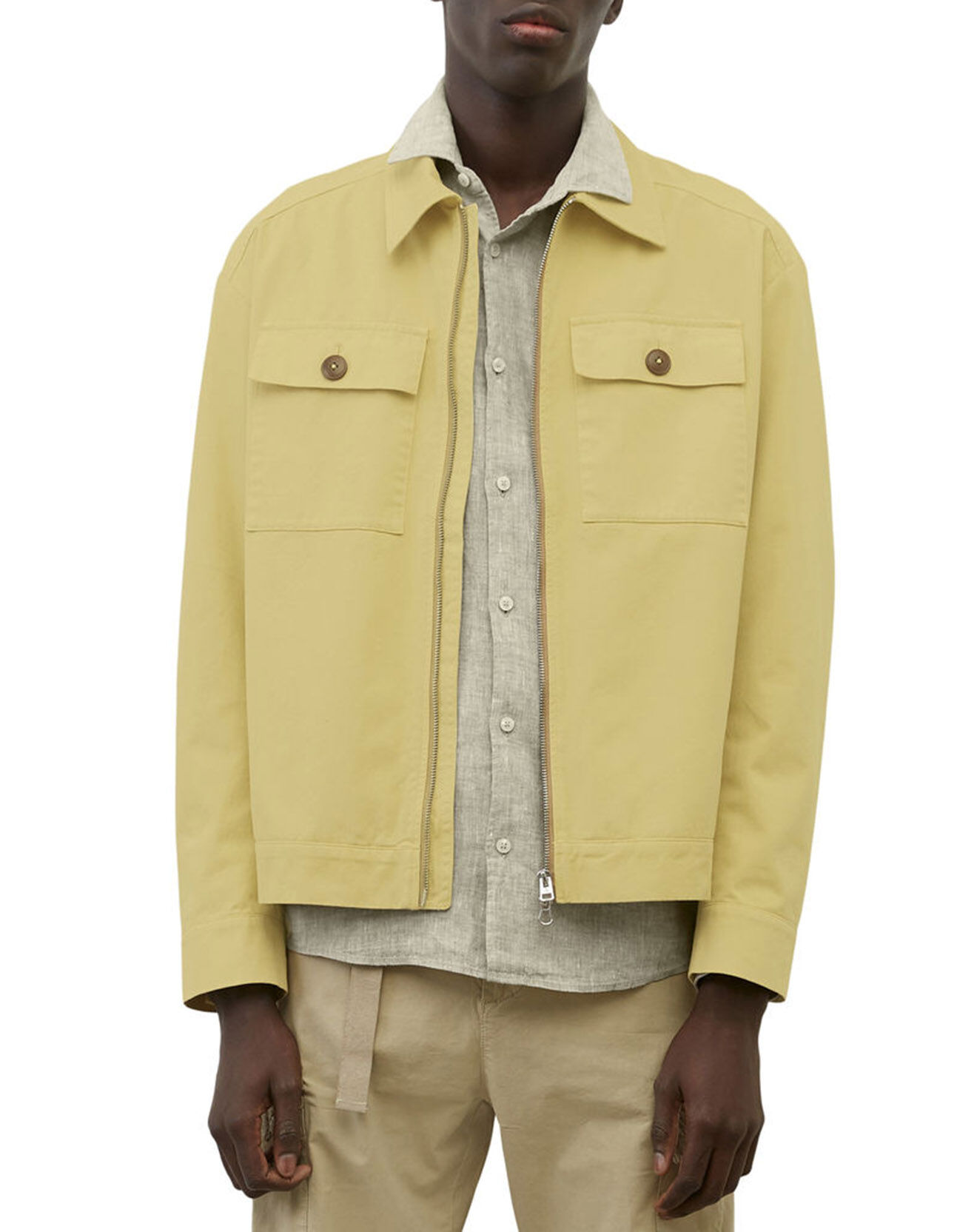 Marc O'Polo Blouson Coton Organic Double Poche jaune clair