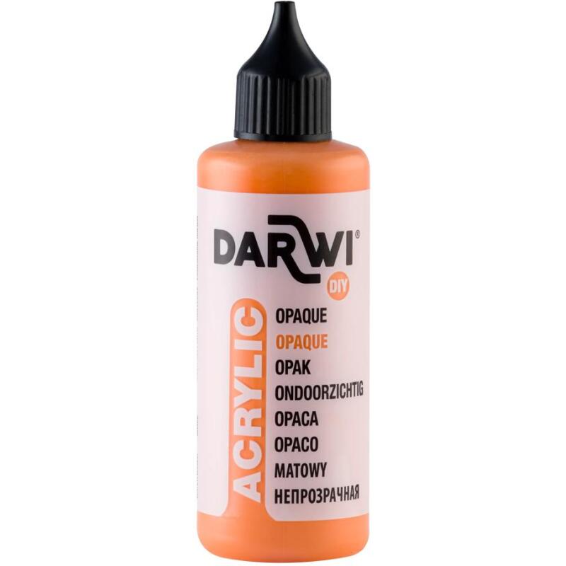 Darwi Flacon de 80 ml de Peinture Acrylique Universelle Opaque - Orange