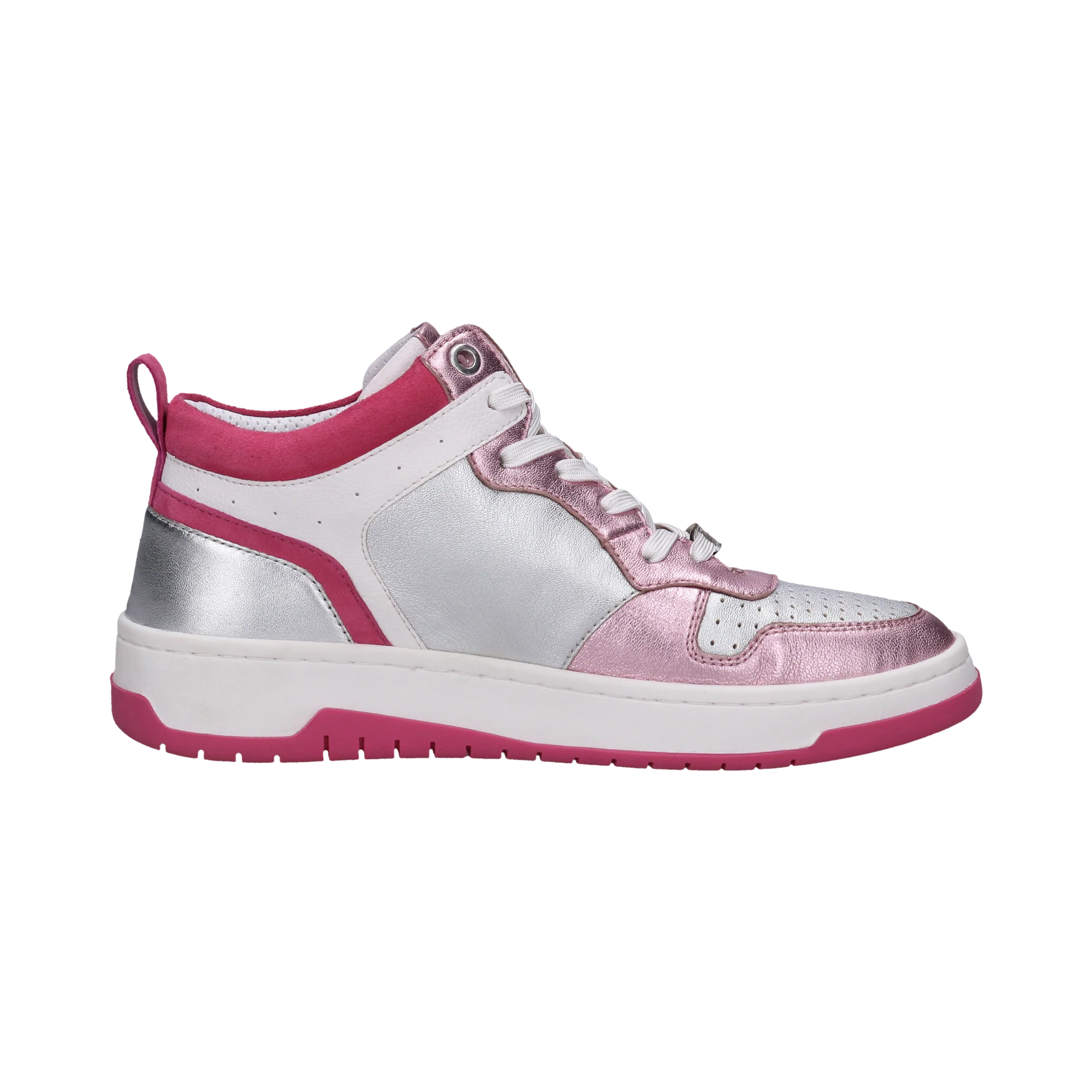 Leder Sneaker silber
