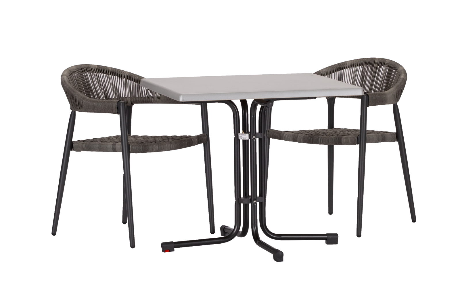 3-teiliges Gartenmöbel-Set - anthrazit - 80x72 cm