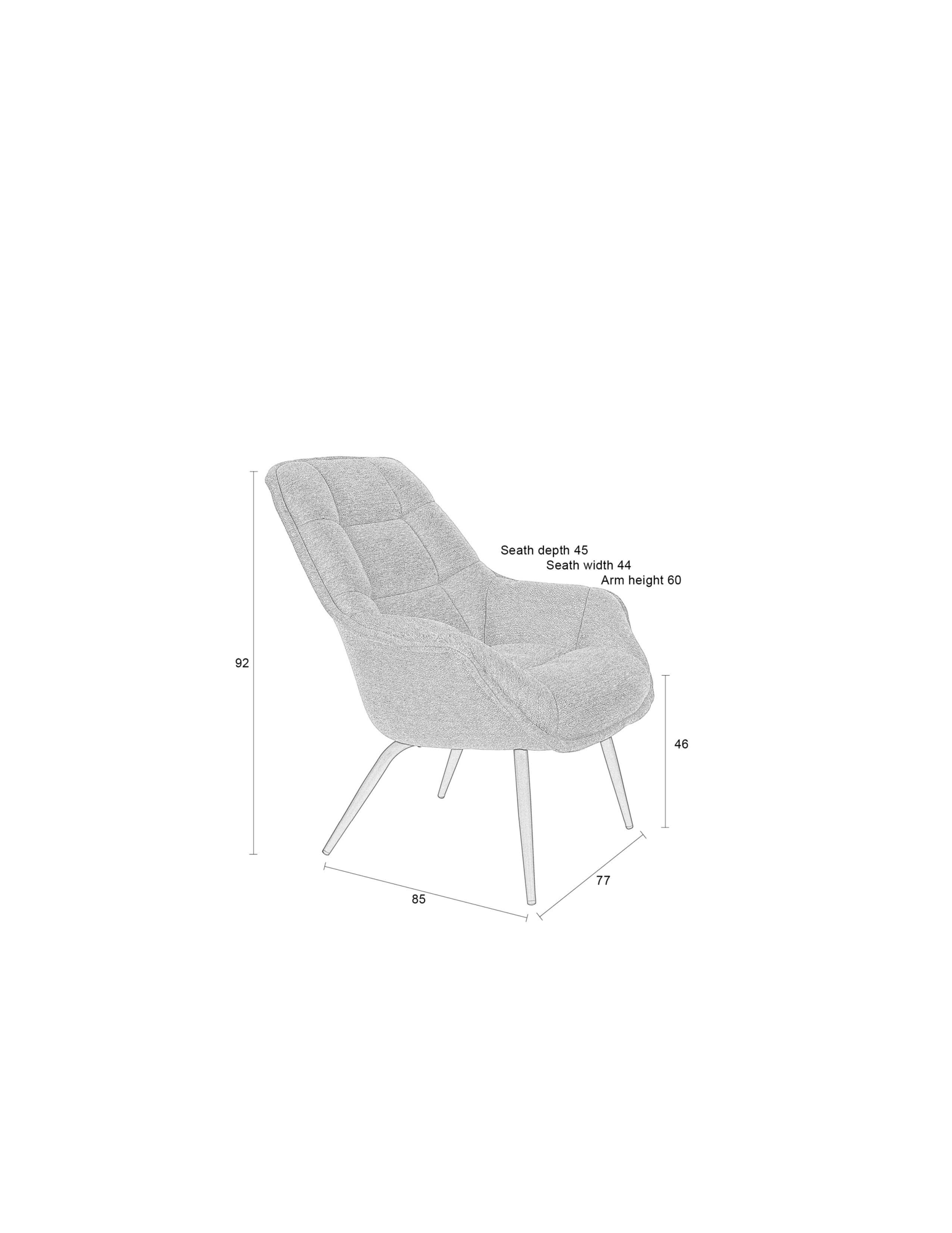 Fauteuil Thomas bruin