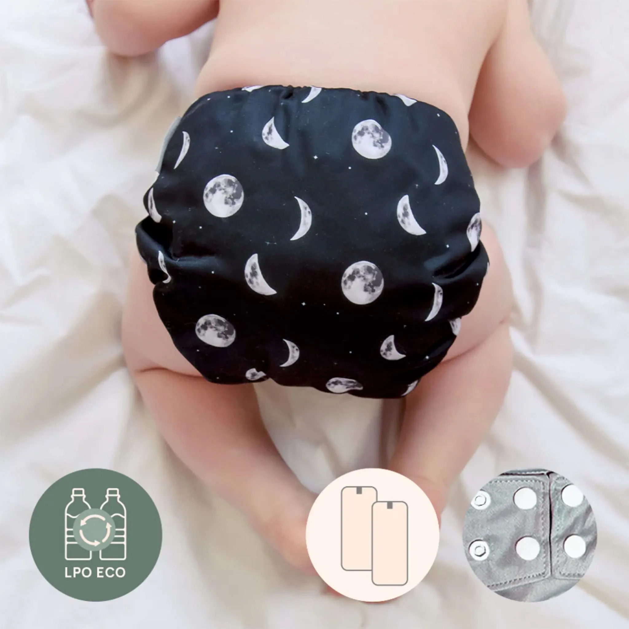 La Petite Ourse Couche Lavable 10-35lb - Lune