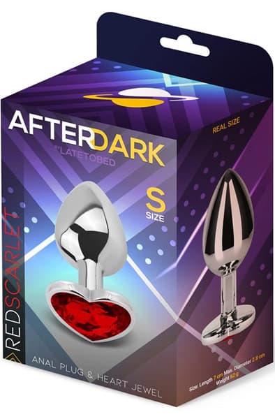 Red Scarlet Anal Plug With Heart Jewel S