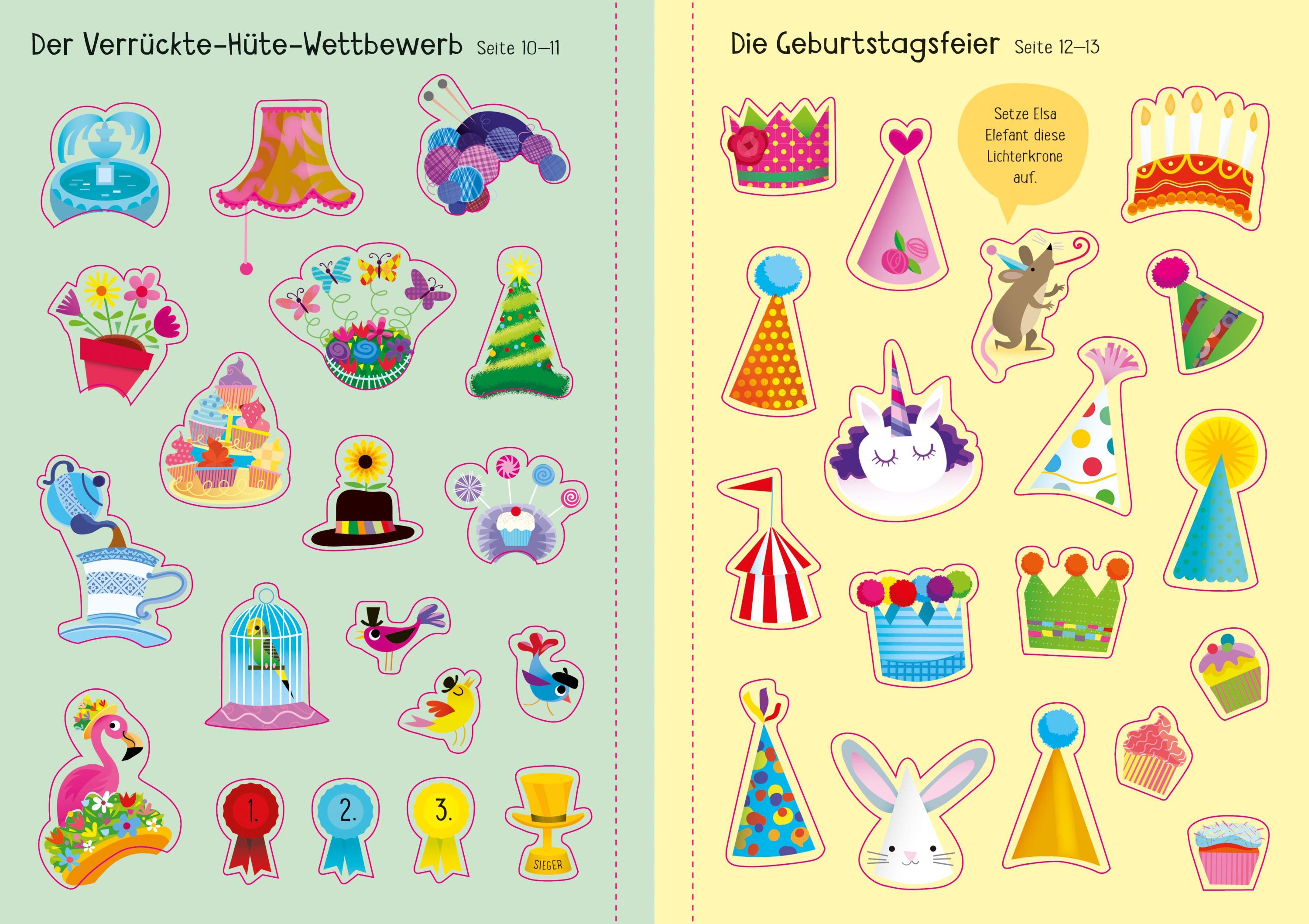 Mein Immer-wieder-Stickerbuch: Tierisch lustige Hüte