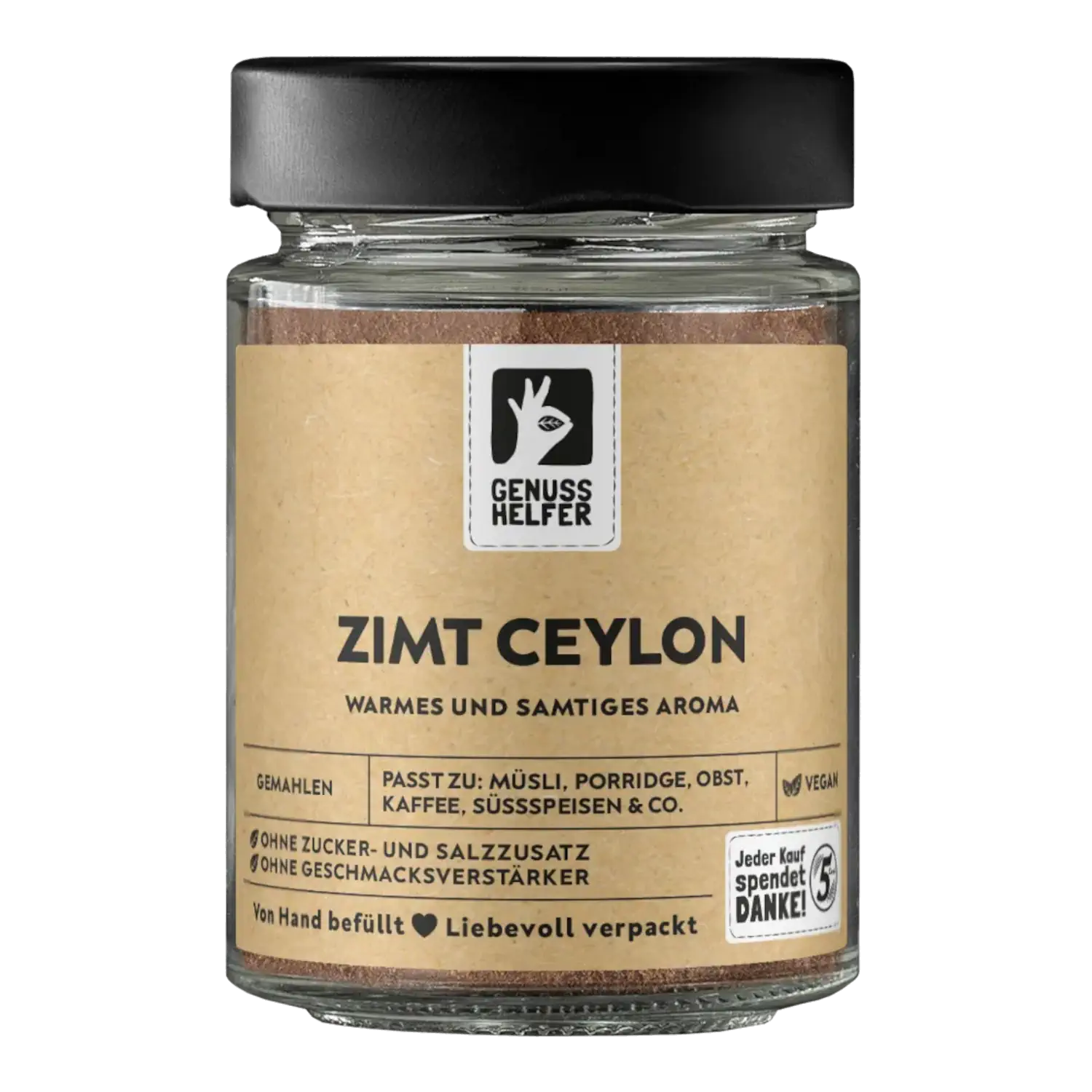 Zimt Ceylon, gemahlen, im Glas