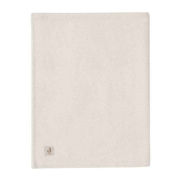 Jollein Wiegdeken Cosy Knit Ivory / Velvet 75 x 100 cm
