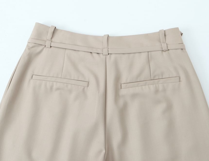 Avauntgardo - Set: High Rise Plain Wide Leg Broek + Riem