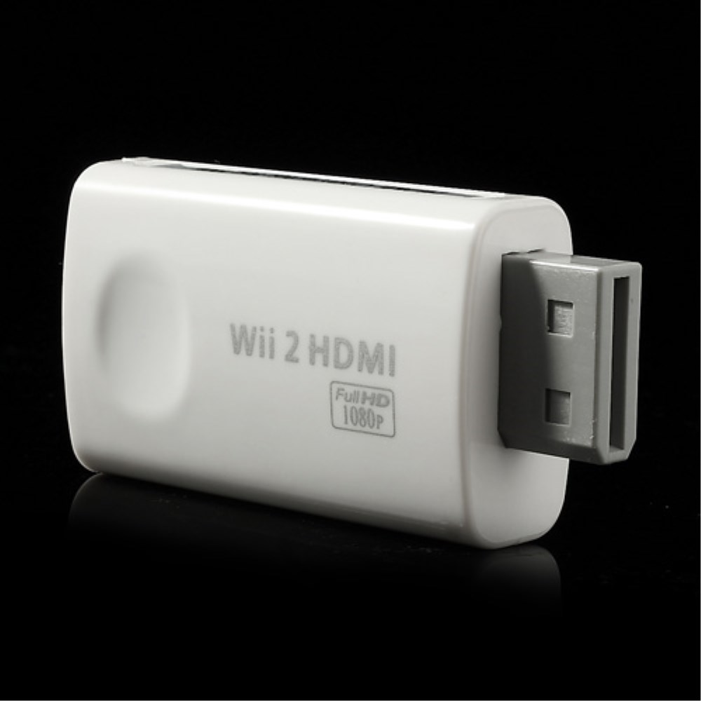 Nintendo Wii HDMI Konverter Adapter Full HD (1080p) mit 3.5mm Audio Ausgang - Weiss