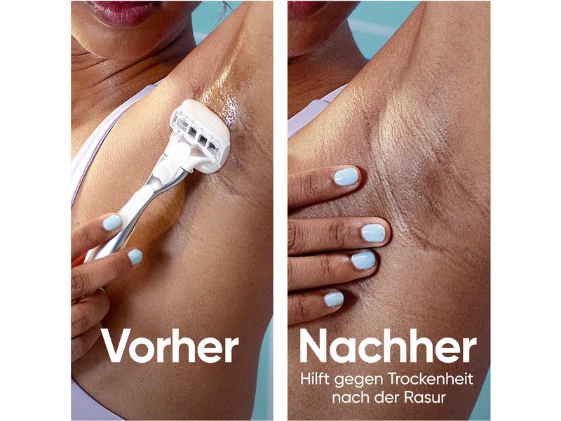 Gillette Venus Rasierklingen Pro ComfortGlide Sensitive 6 S Ersatzklingen für Damen mit langlebigem Metallhandstück und Duschhalterung