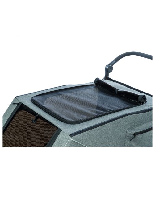 Trixie Fietskar - Hondenfietskar - 64x92x80\/130 cm Grijs Groen Tot 25 Kg Small