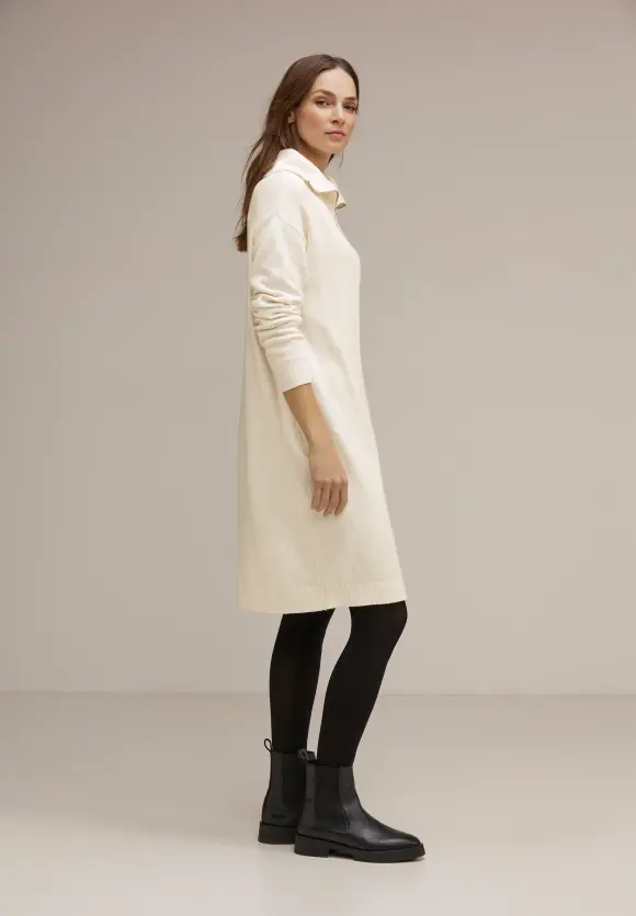 Troyer Strickkleid - cream white melange