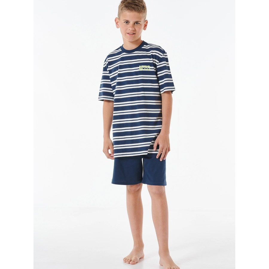 Schiesser Pyjama Teens kurz - Organic Cotton nachtblau