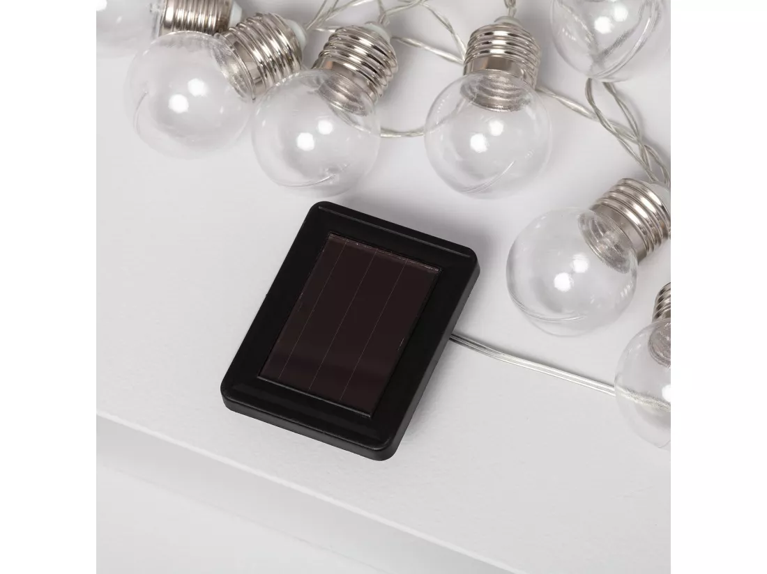 Guirlande d’Ampoules LED Solaire Galilei 2m 3000K Blanc chaud